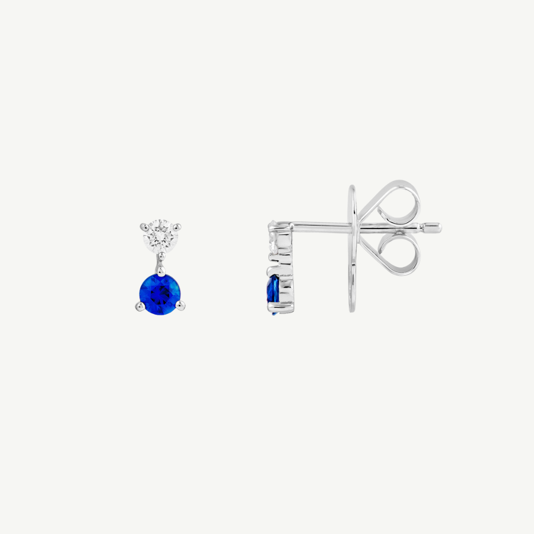Diamond & Gemstone Stud Earrings