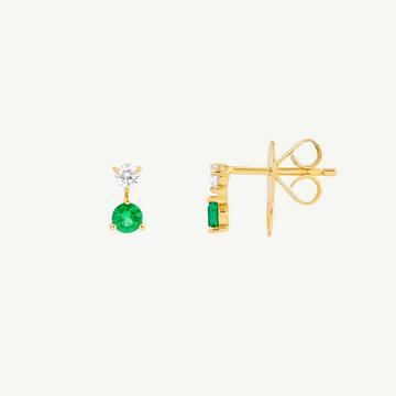 Diamond & Gemstone Stud Earrings