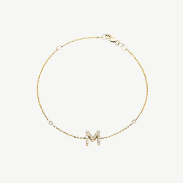 Diamond Initial Bracelet
