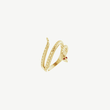Garnet Snake Ring