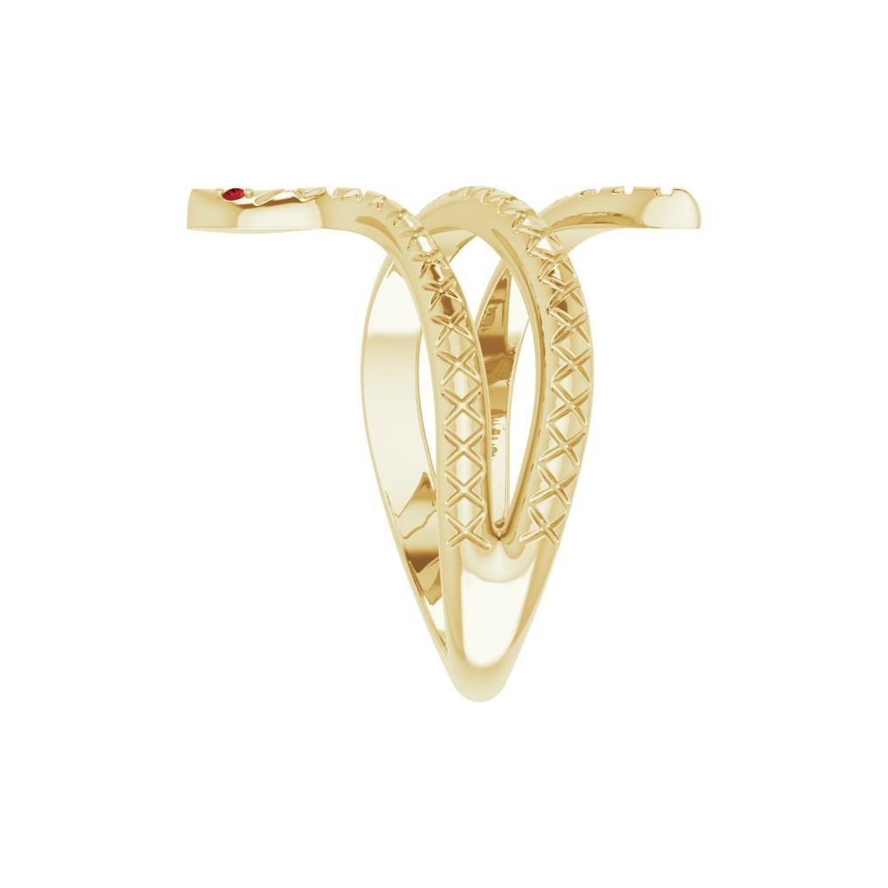 Garnet Snake Ring