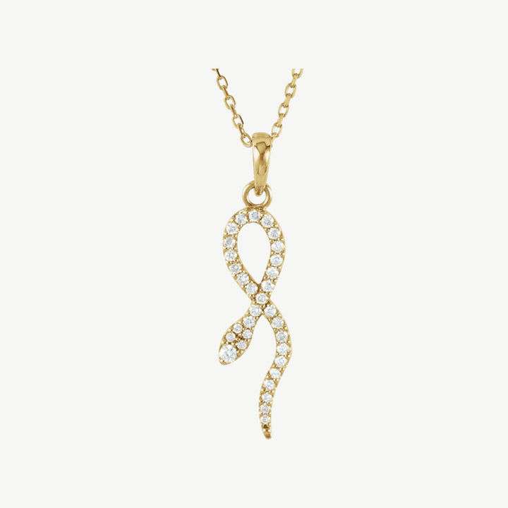 Diamond Snake Pendant Necklace