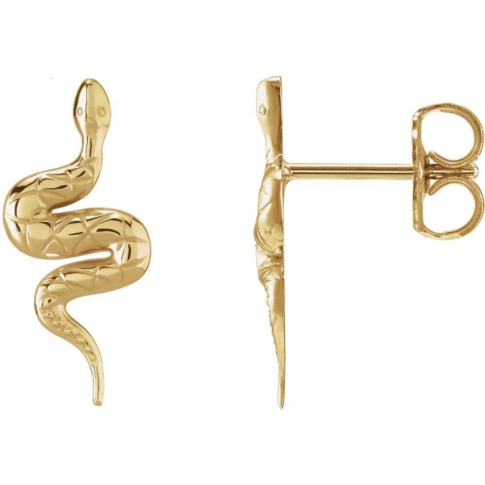 Snake Friction Back Earring