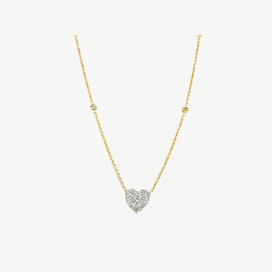 Diamond Heart Pendant Necklace