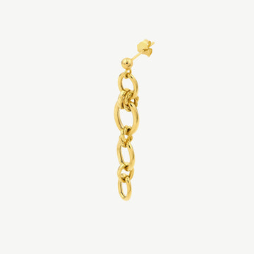 Polished Oval Link Dangle Earrings