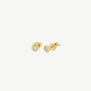 Bezel-Set Diamond Studs