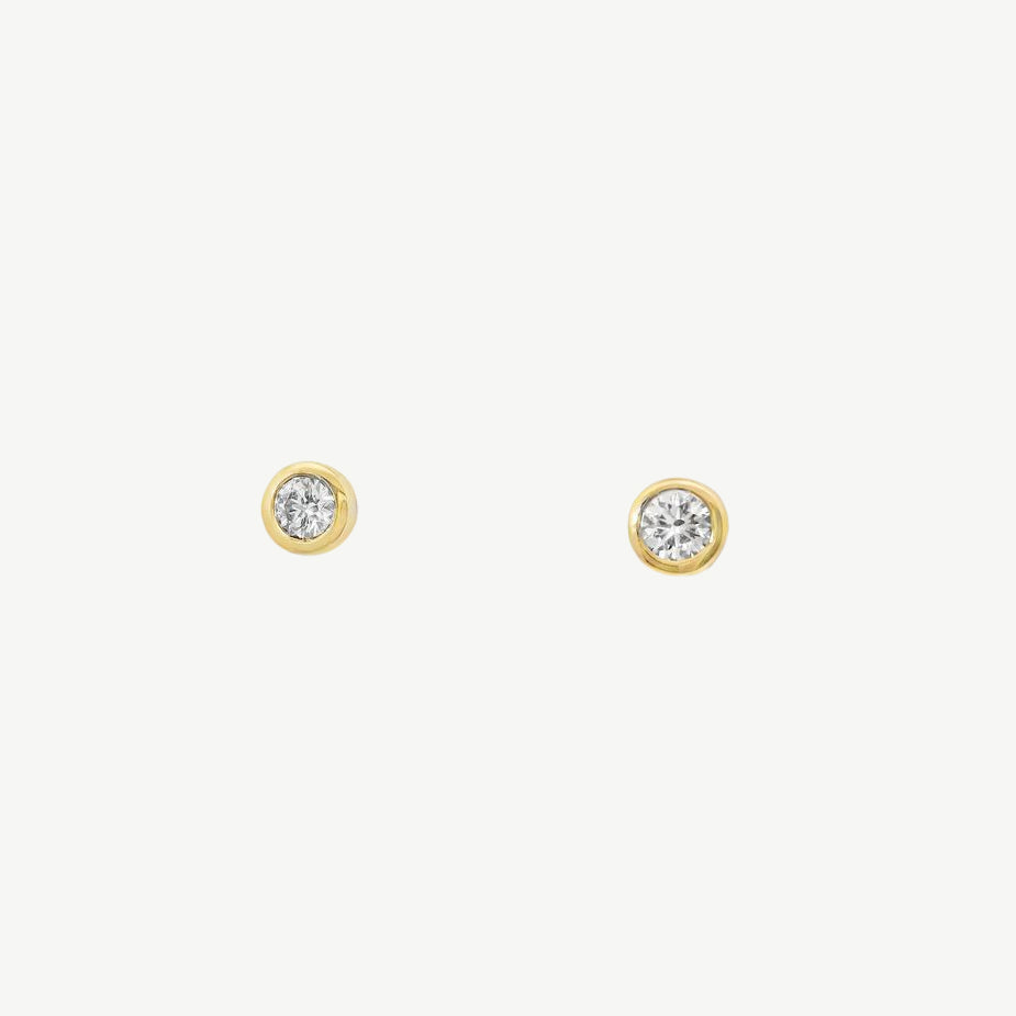 Bezel-Set Diamond Studs