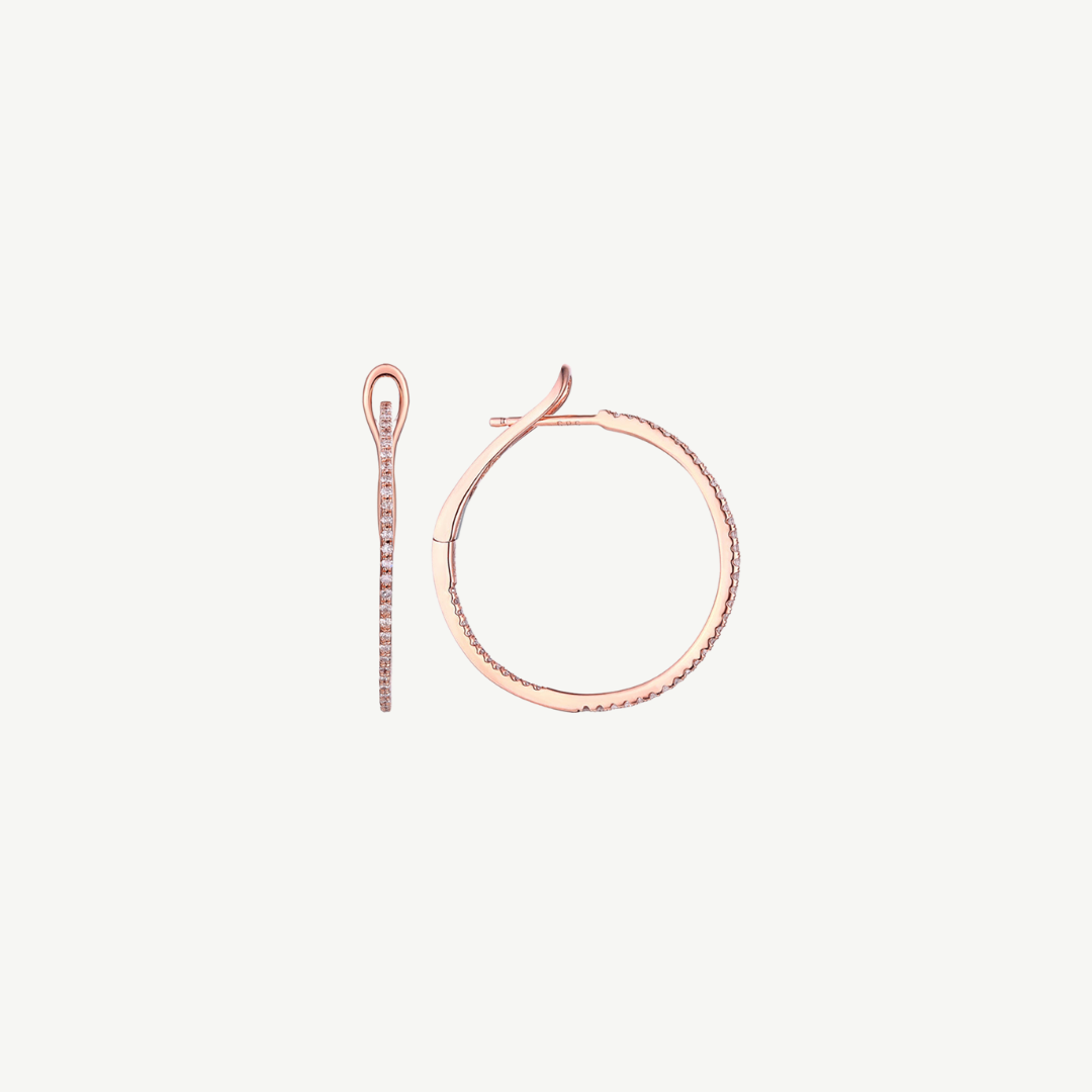 Diamond Hoop Earrings - .24cts