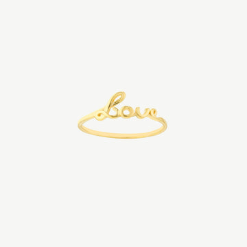 Cursive Love Ring