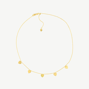 Heart Dangles Adjustable Choker