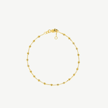 Adjustable Diamond Cut Beaded Bracelet