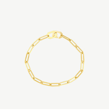 Octagon Clasp Paper Clip Bracelet