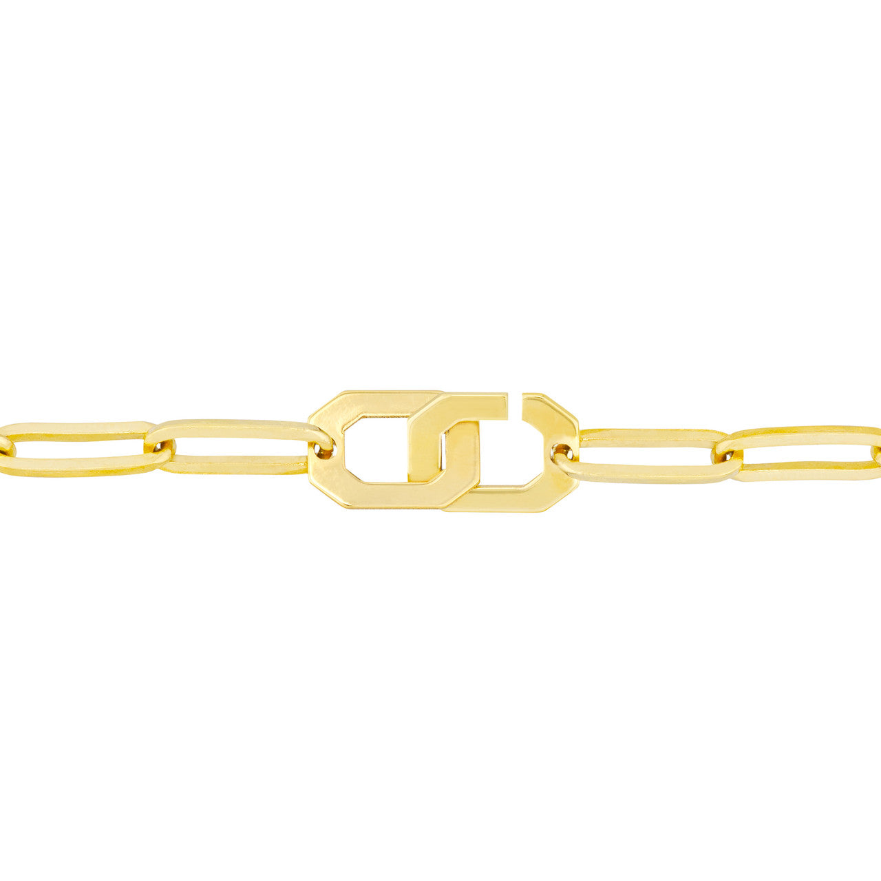 close up of the octagon clasp
