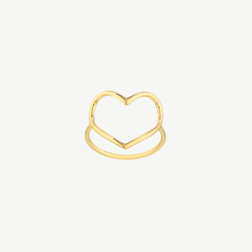 Organic Open Heart Ring