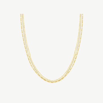 Mixed-Chain Triple Strand Necklace