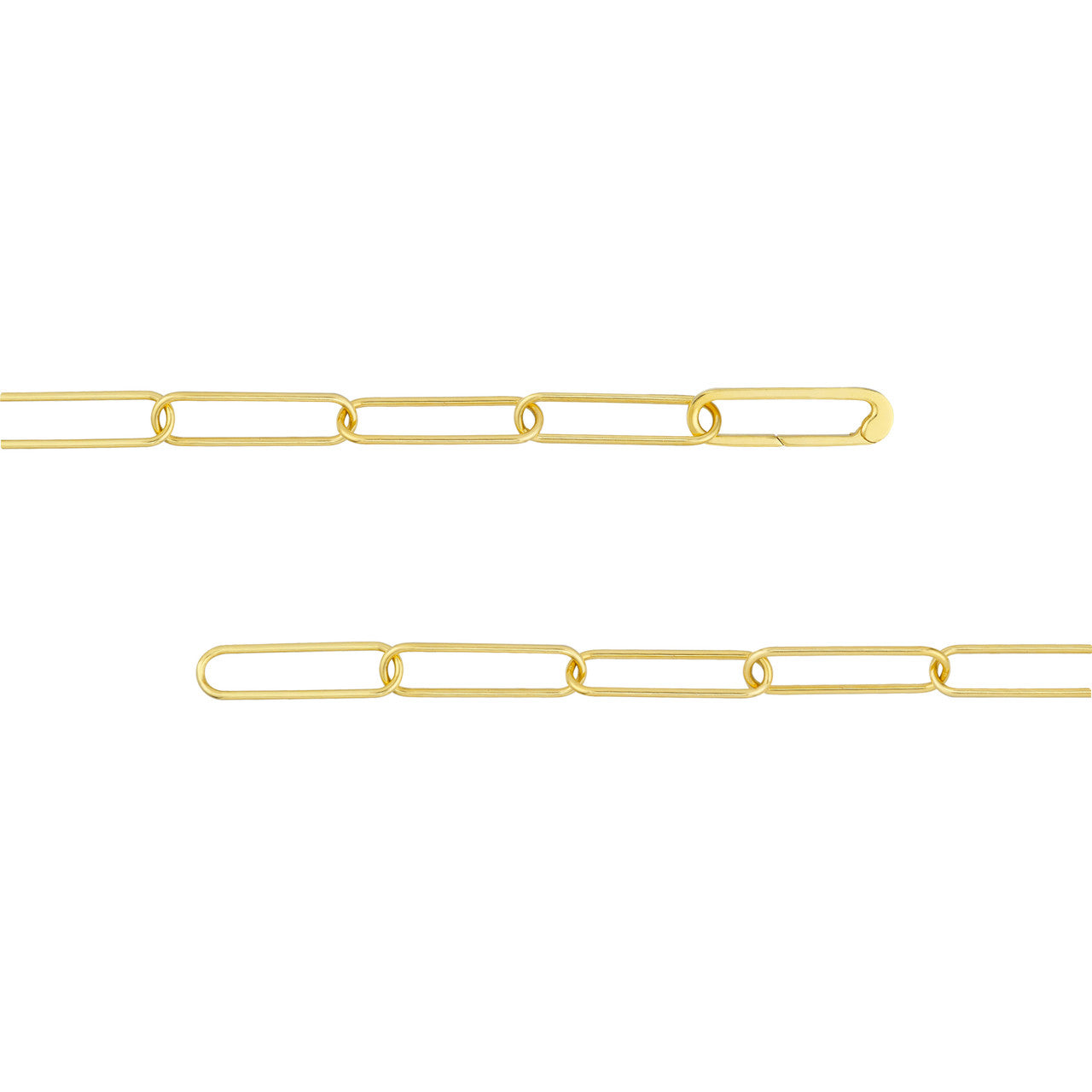 Push Lock Paper Clip Bracelet chain
