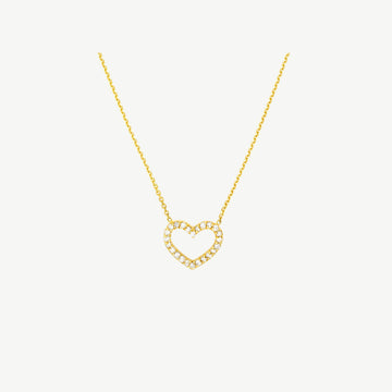Diamond Frame Heart Necklace