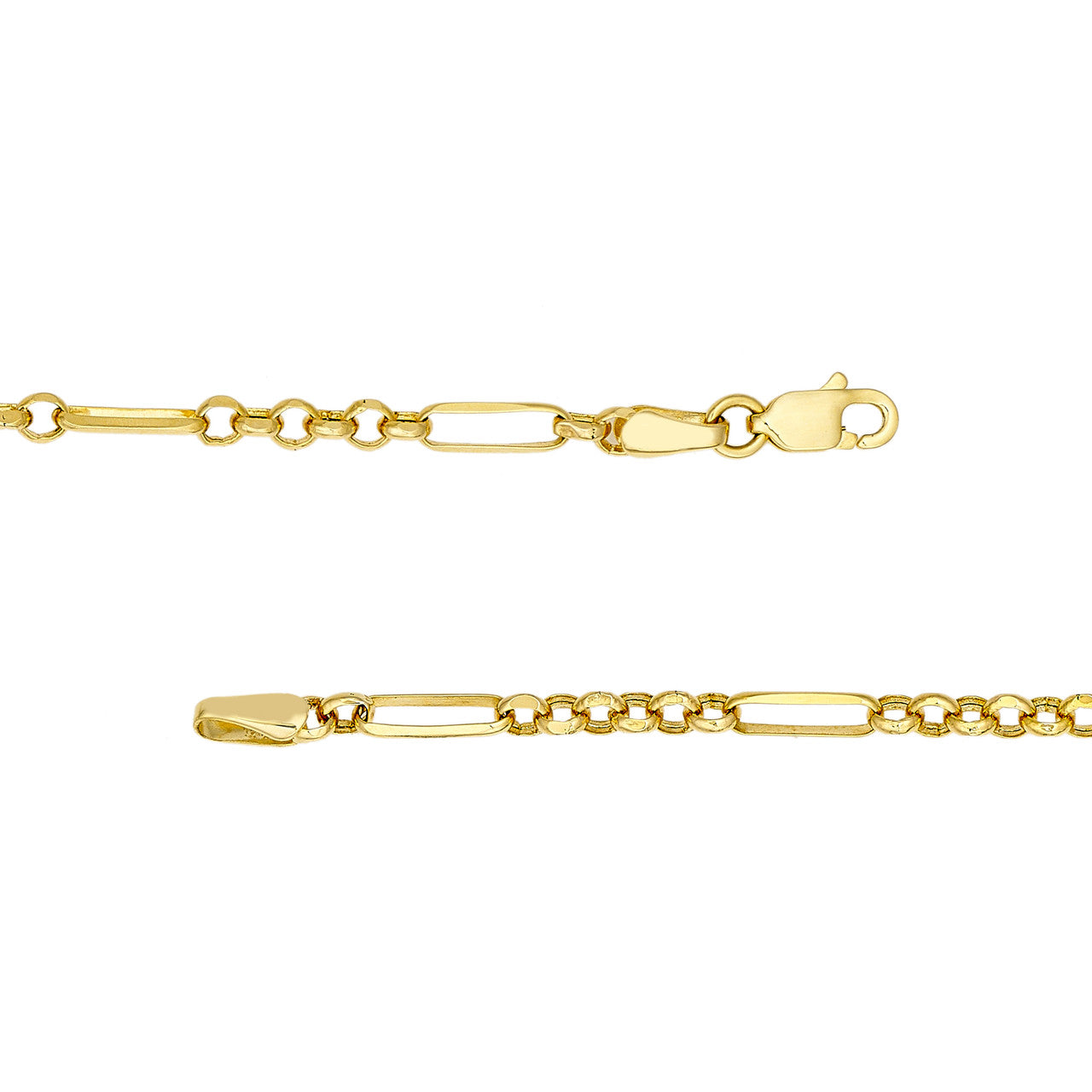 close up of the yellow gold bracelet clasp