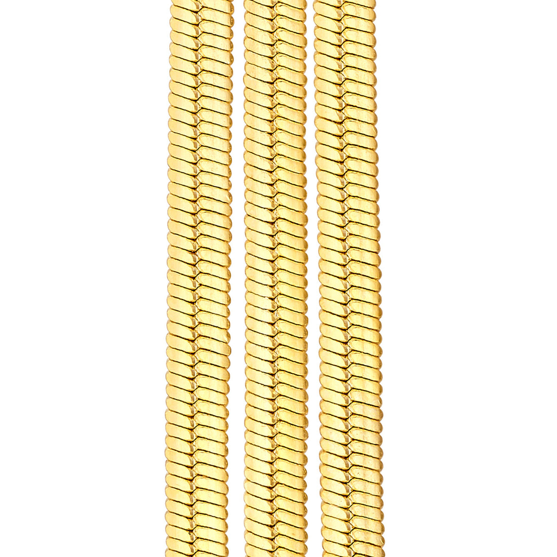 Ascending Triple Snake Chain Earrings
