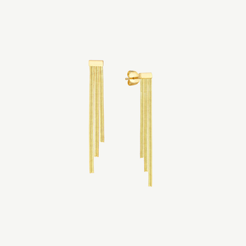 Ascending Triple Snake Chain Earrings