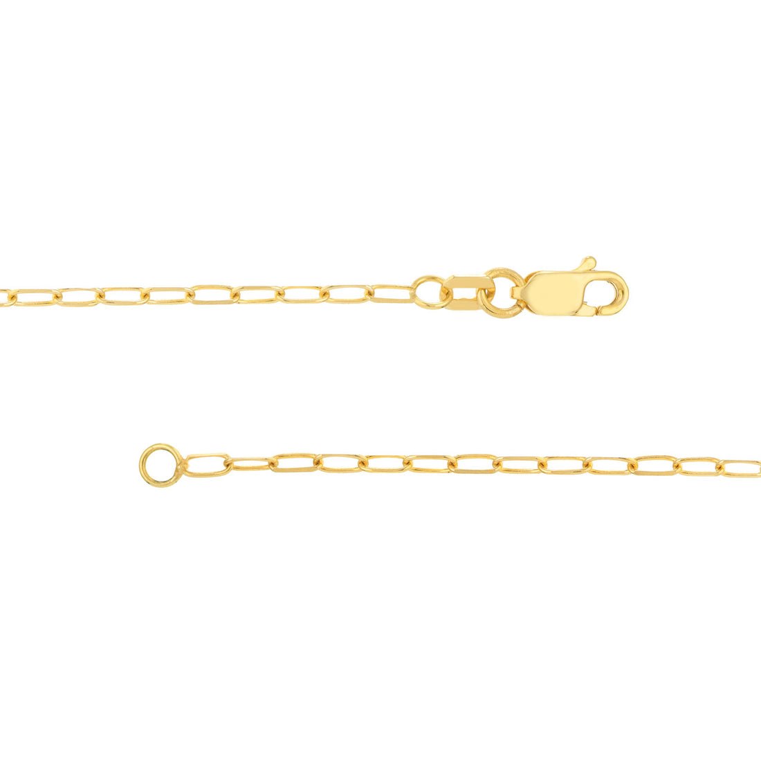 Block Initial Paper Clip Necklace