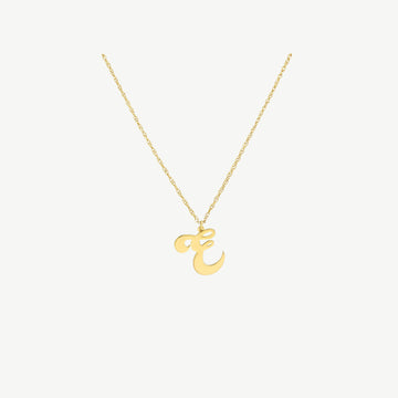 Cursive Initial Pendant Necklace