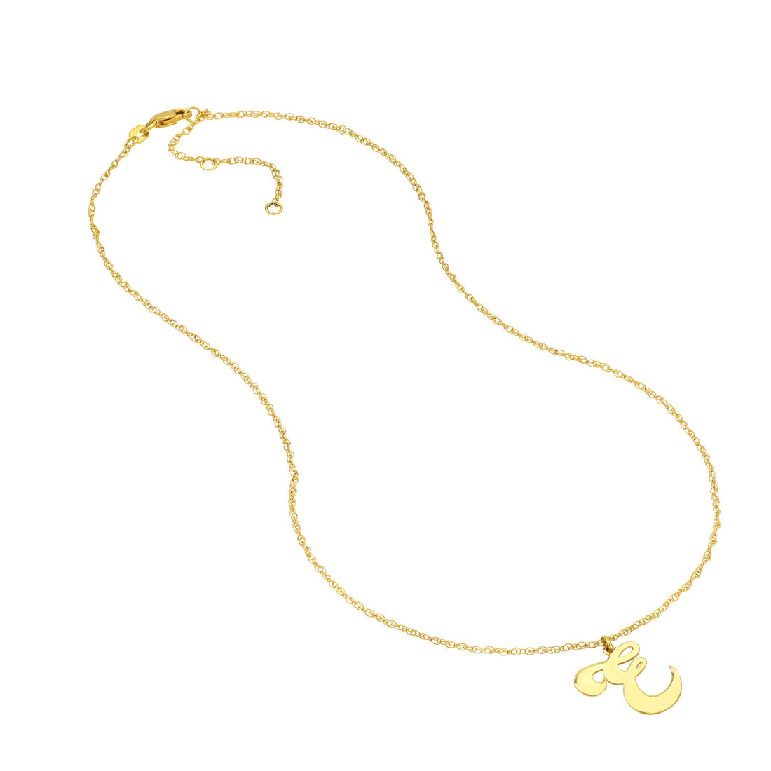 Cursive Initial Pendant Necklace