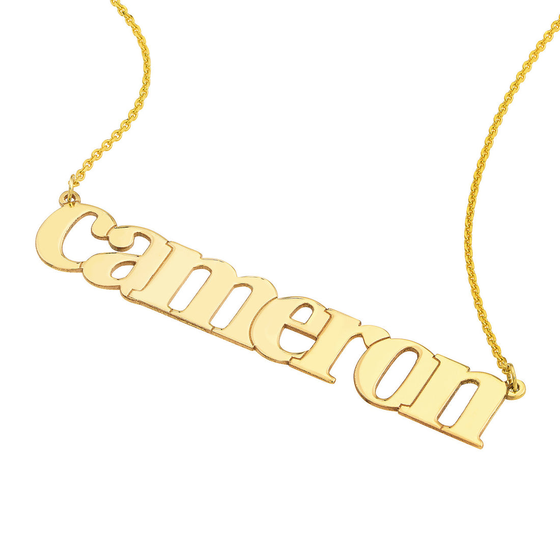 Typewriter Font Nameplate Necklace