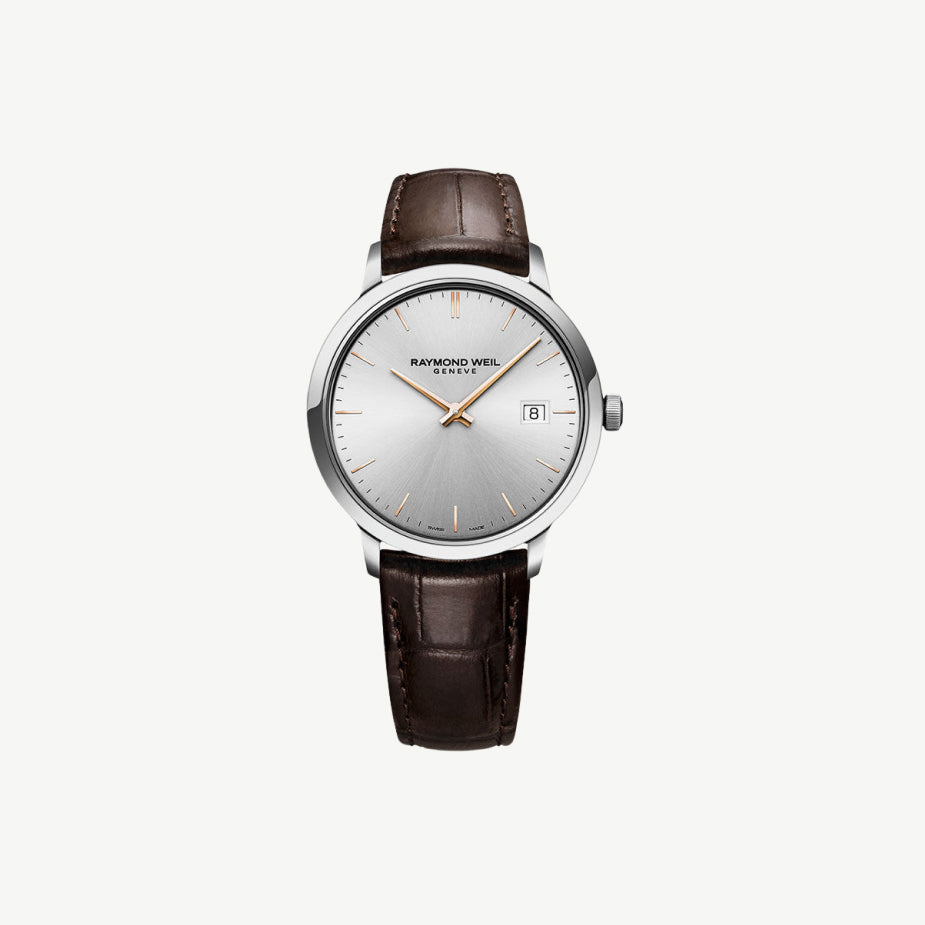 Raymond Weil Stainless Steel Toccata Brown Leather Watch