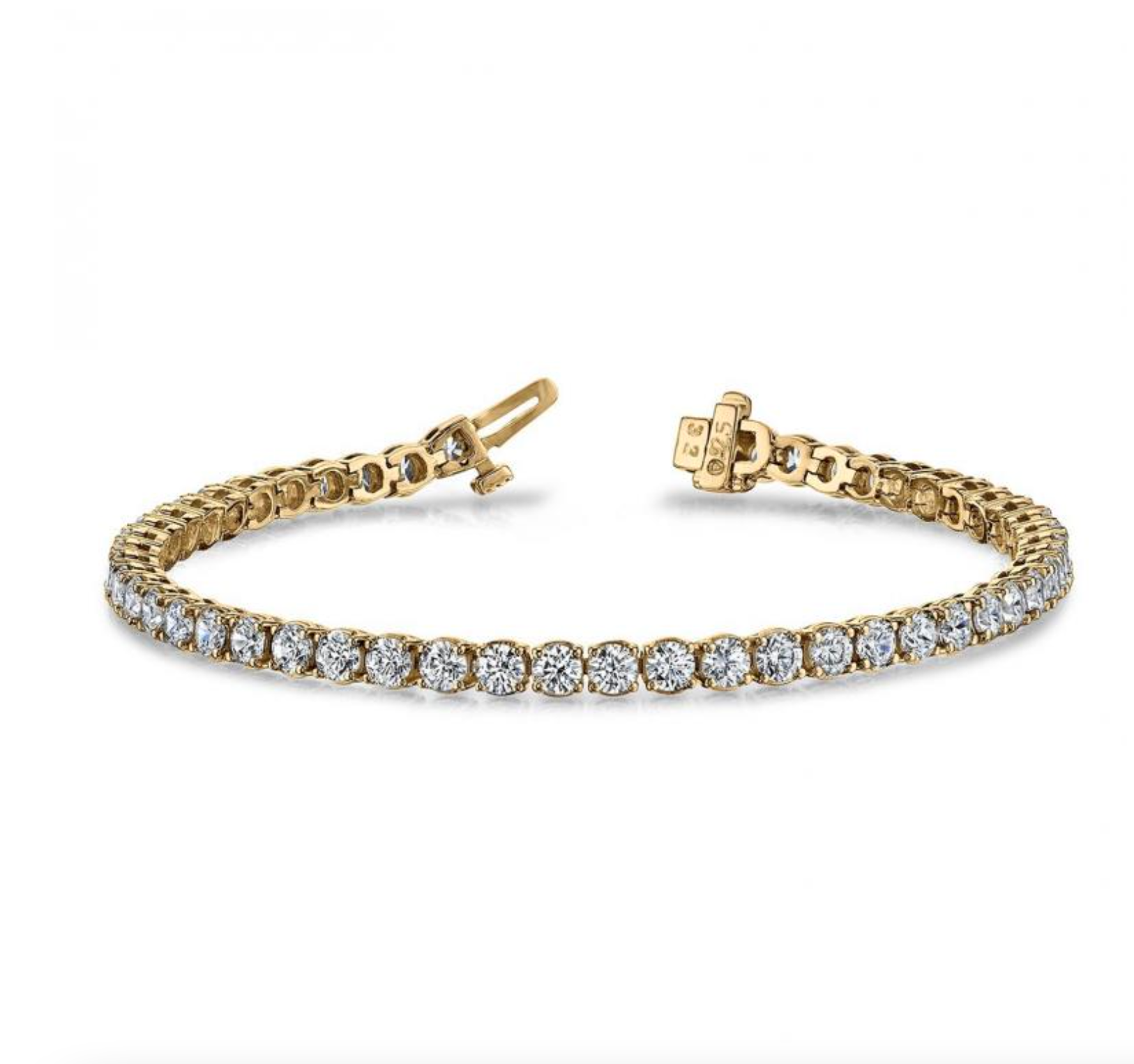 Round Cut Diamond Tennis Bracelet in rose gold