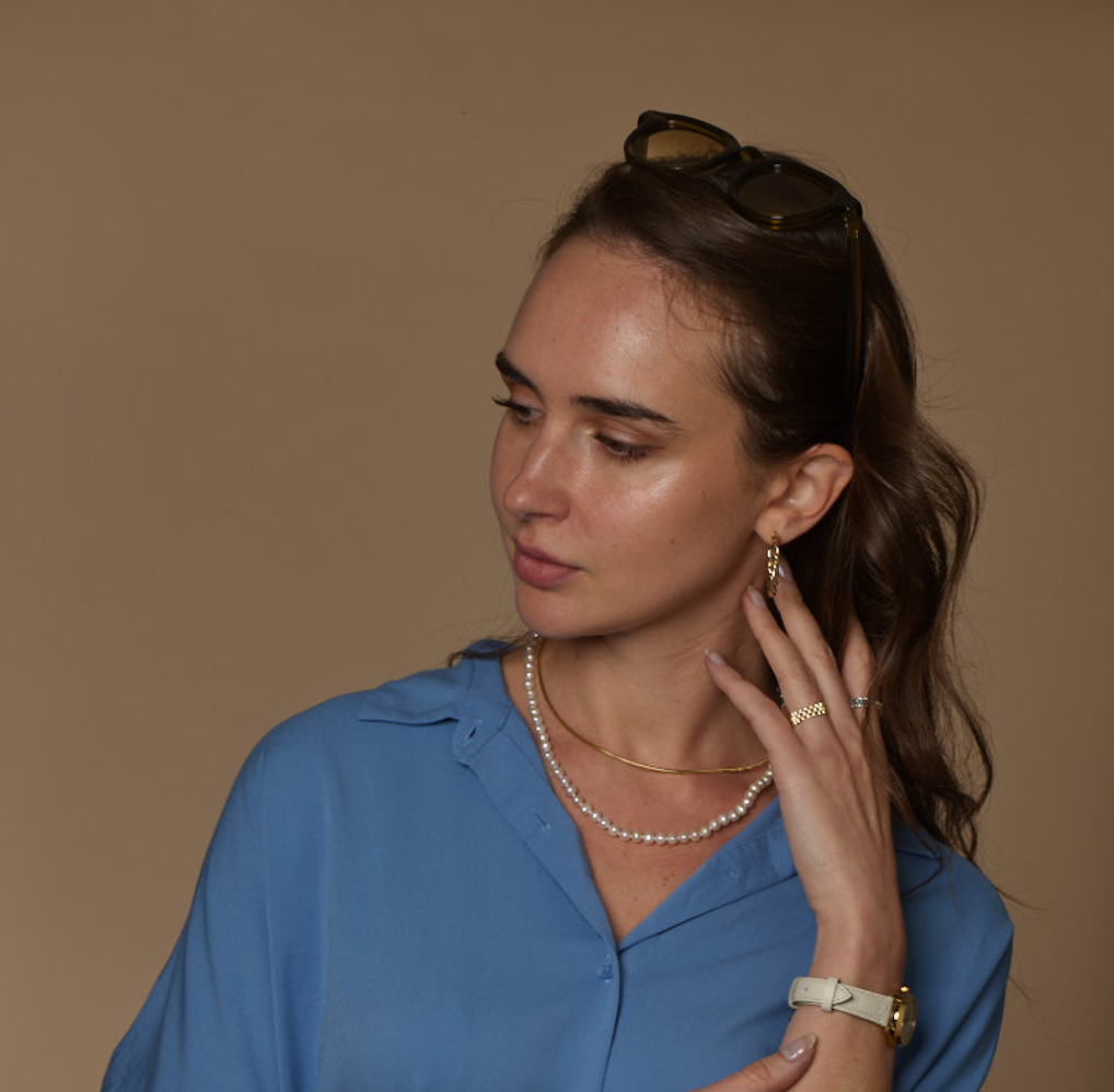 Gold Pearl  Necklace