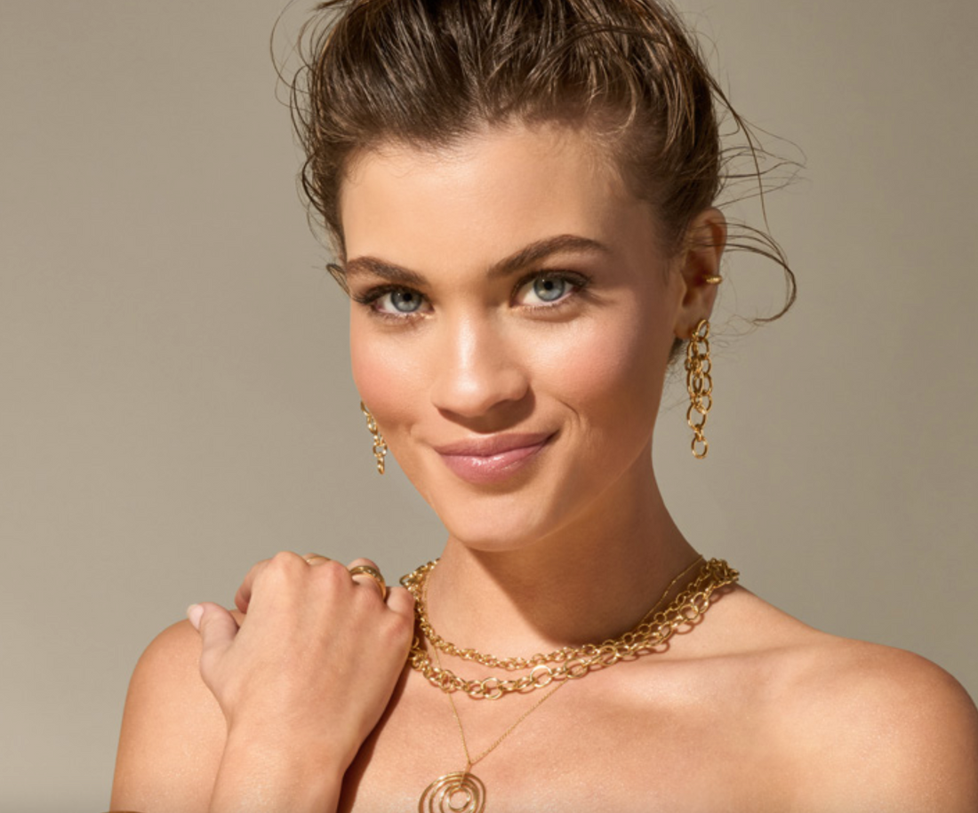 Polished Oval Link Dangle Earrings