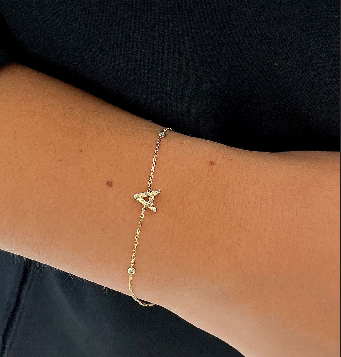 Diamond Initial Bracelet