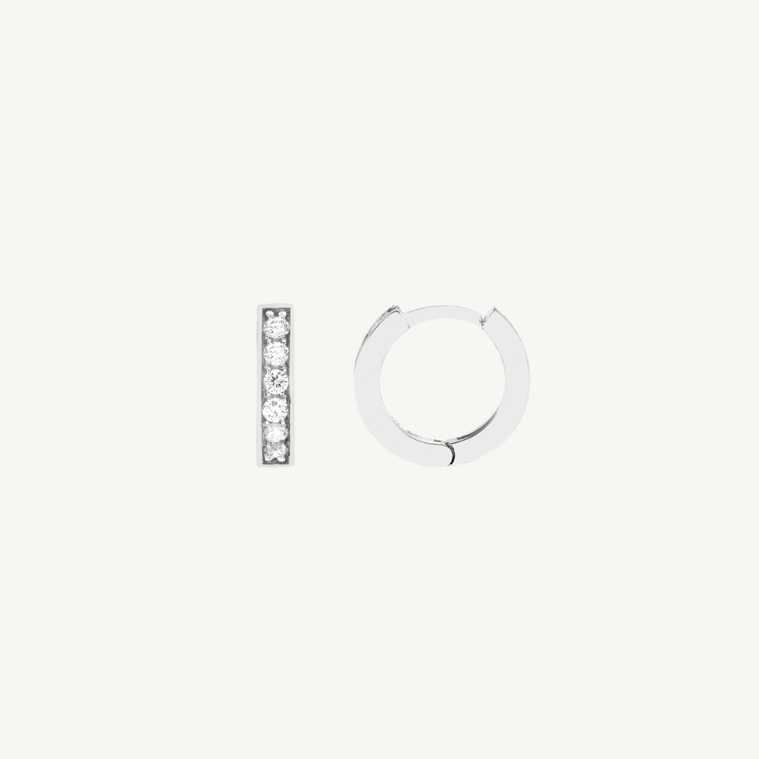 Diamond Huggie Gold Earrings