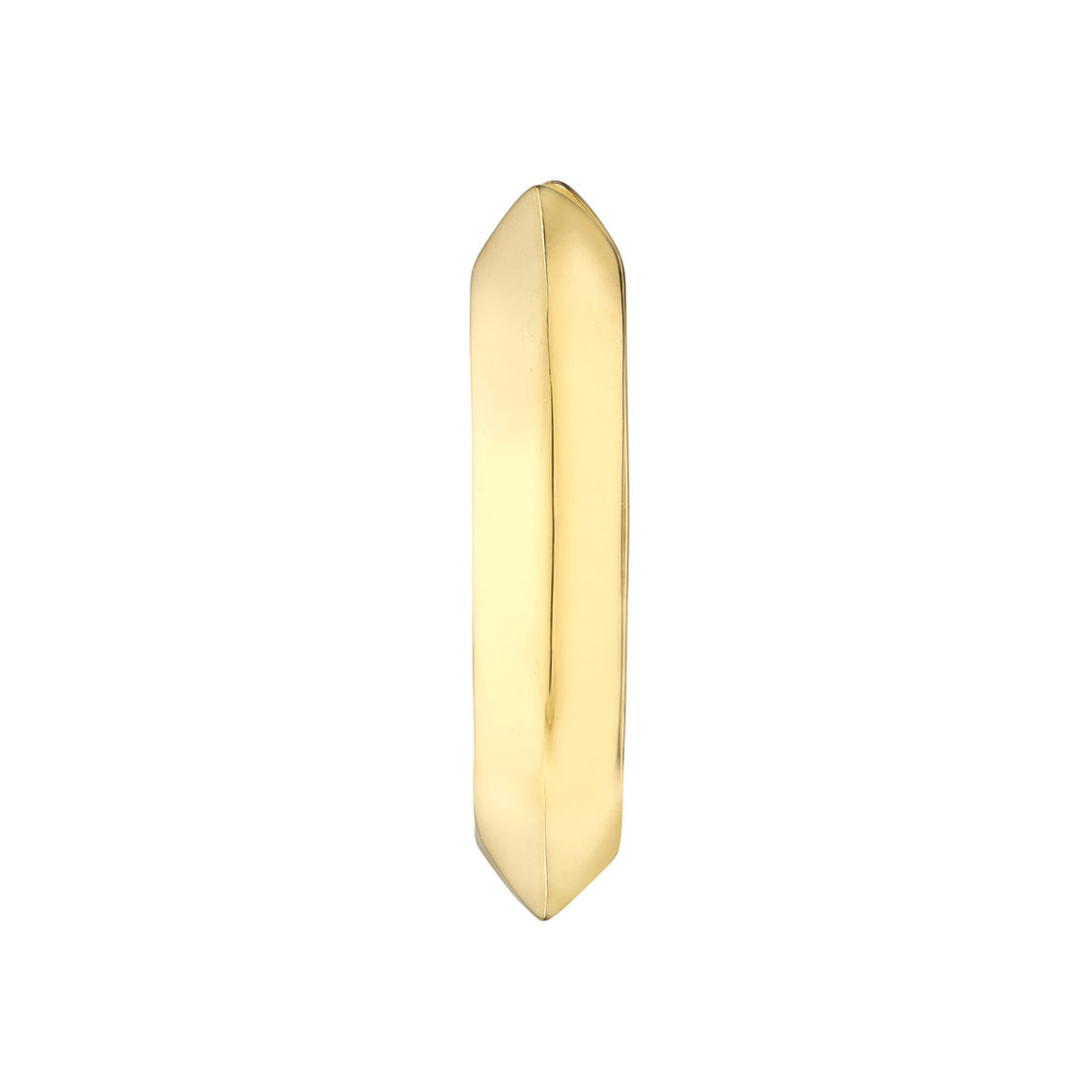 Knife Edge Oval Huggie Earrings