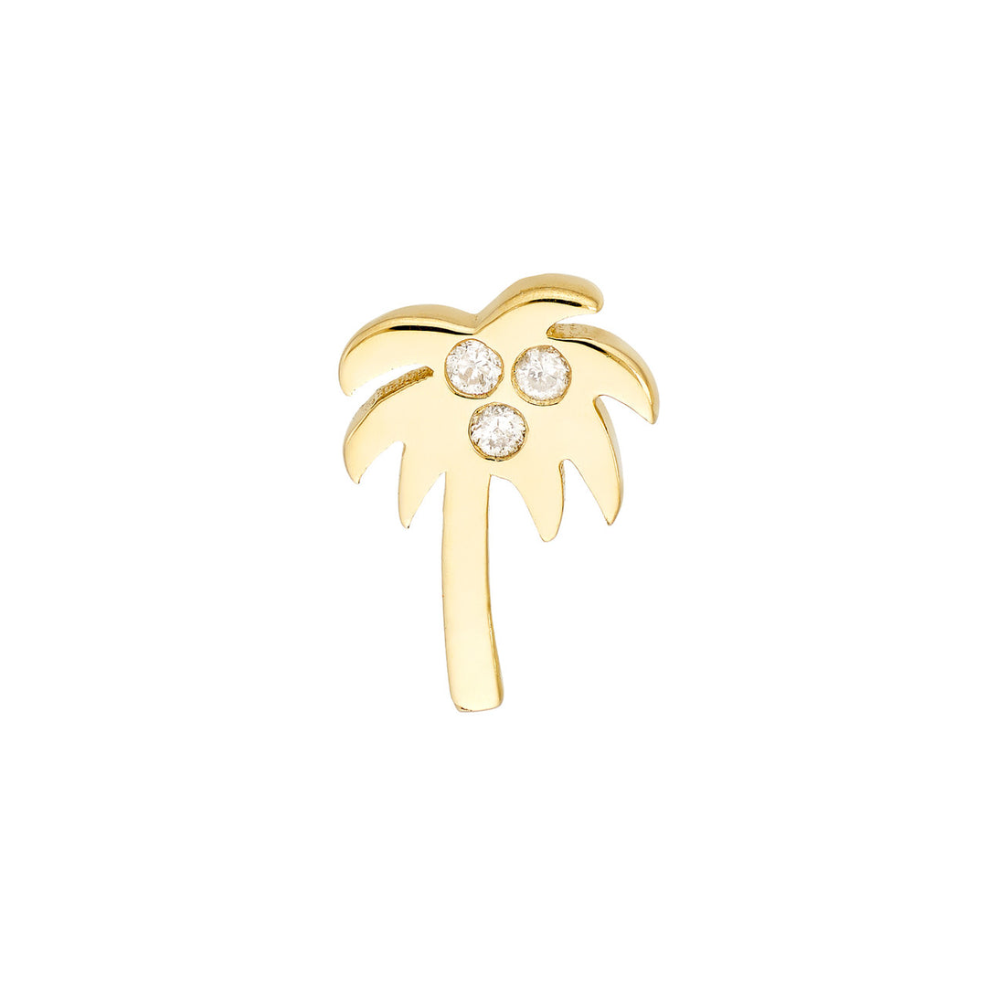 Diamond Palm Tree Stud Earrings