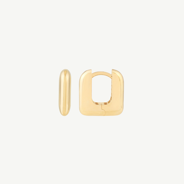Rounded Square Huggie Earrings