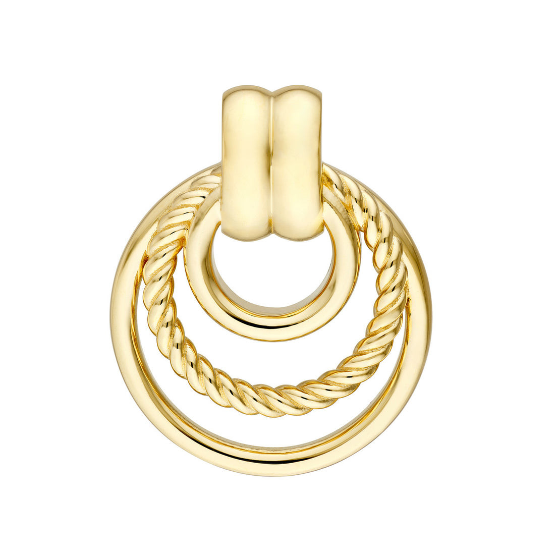 Triple Rope Hoop Dangle Earrings