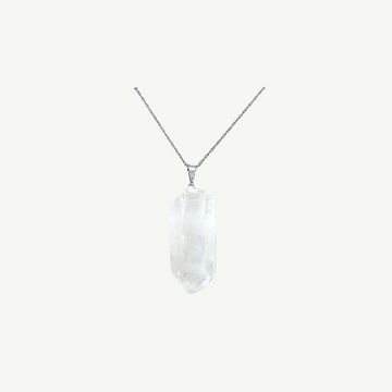Raw Instincts Raw Crystal Quartz Sterling Silver Italian Necklace