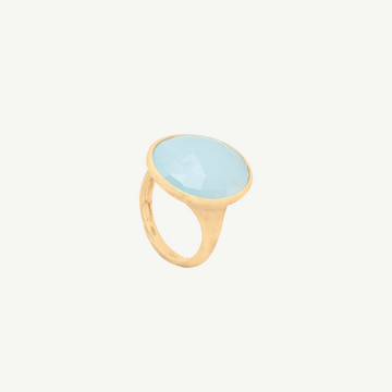 Lunaria Gold Aquamarine Cocktail Ring