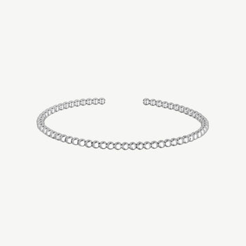 White Gold Beaded Bracelet