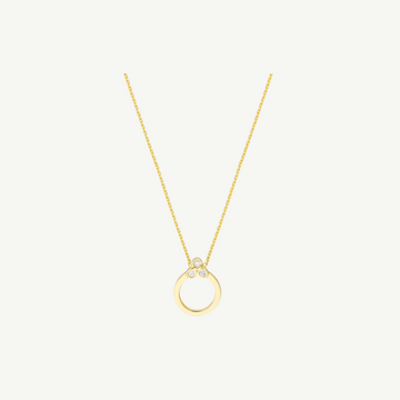 Diamond Trinity Door Knocker Necklace