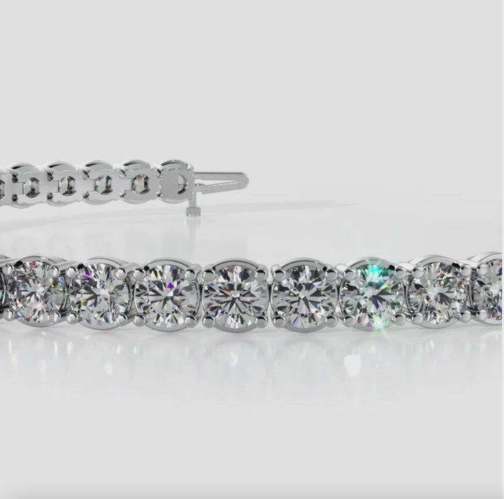Round Cut Diamond Tennis Bracelet - Lab Diamonds