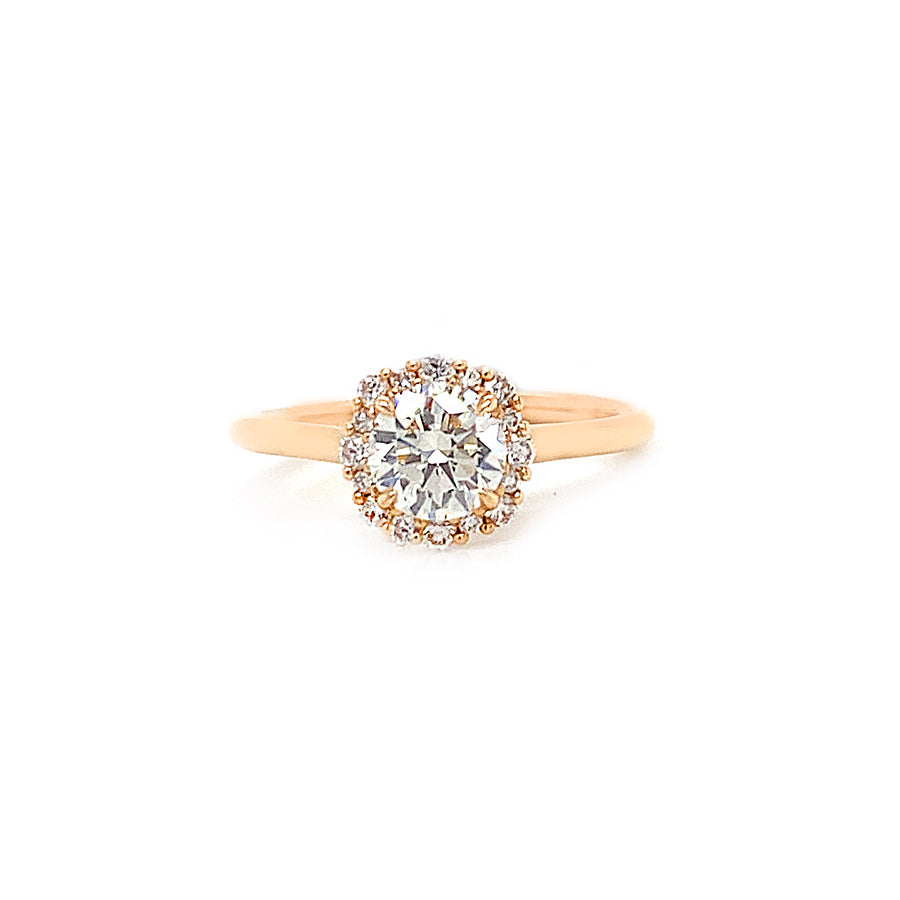 Kravit 18k Rose Gold Diamond Engagement Ring- .70ct J/VS1