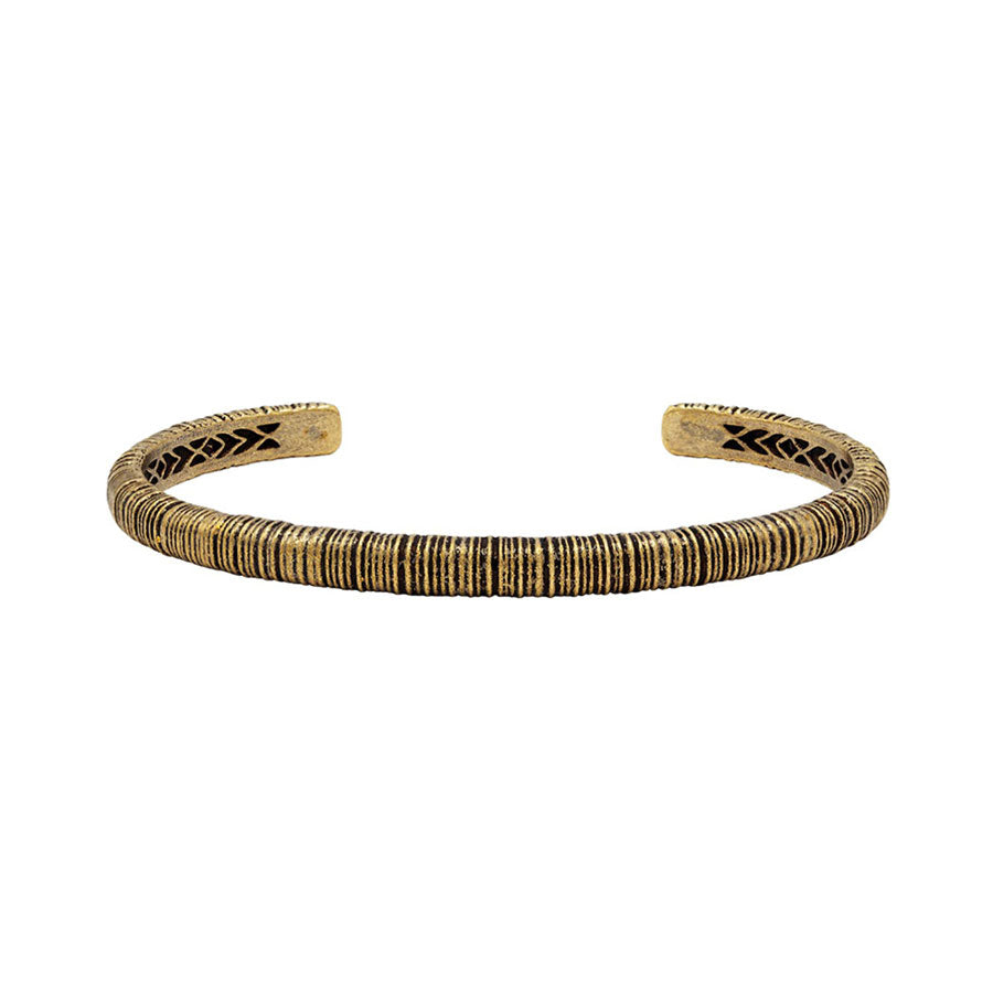 John Varvatos Brass Wired Textured Cuff Bracelet