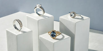 A selection of 5 year anniversary rings for a wife, from classic sapphire to modern diamond bands.