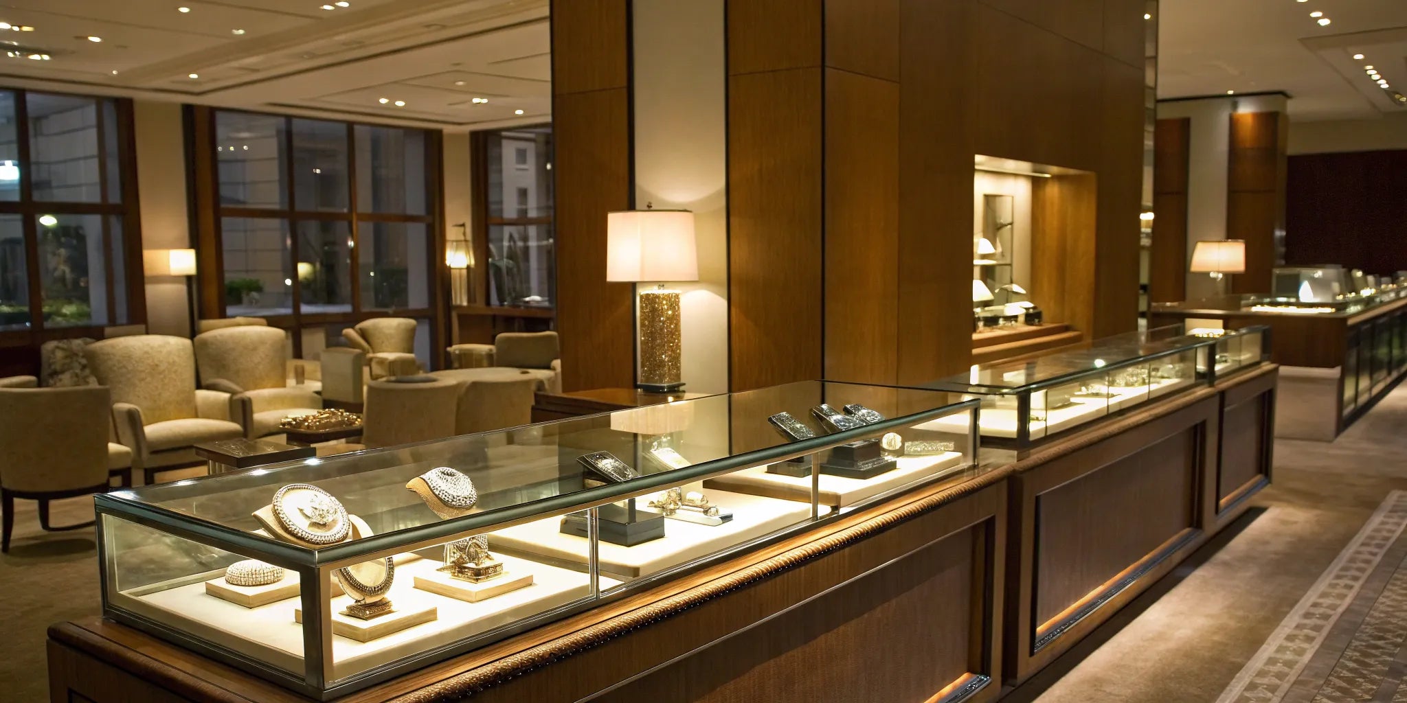 An official Rolex store interior featuring watch collections inside ...