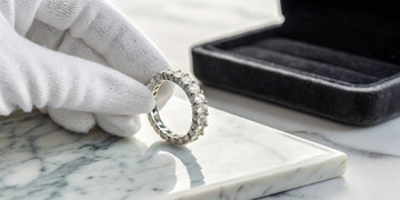 A perfect diamond eternity ring with a brilliant sparkle.