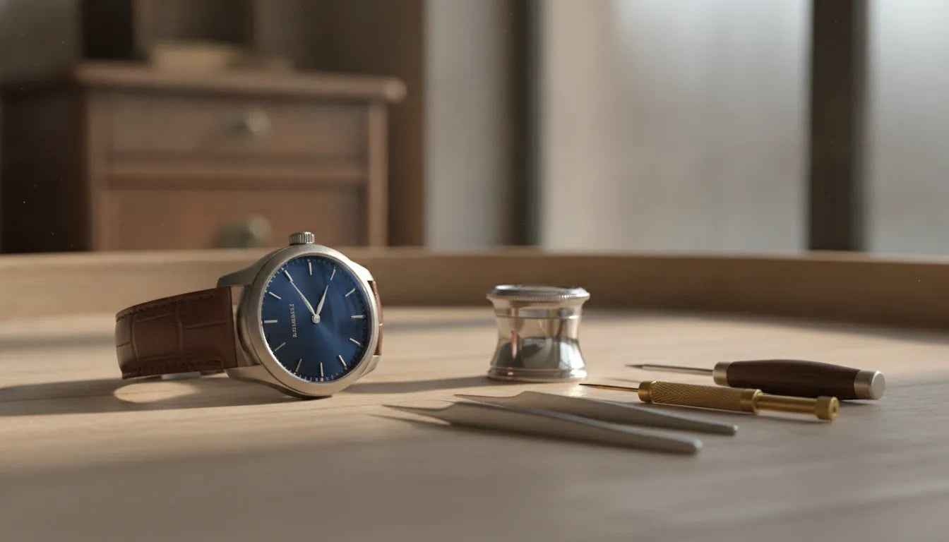 watchmaker demonstrating how to wind an automatic watch safely