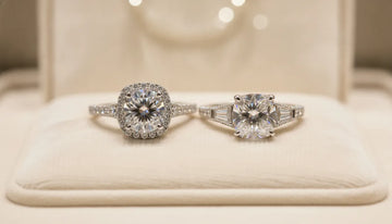 Platinum and white gold diamond engagement rings